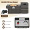 9 Piece Mix Grey Rattan Outdoor Sectional Sofa with Beige Cushions and Fire Table